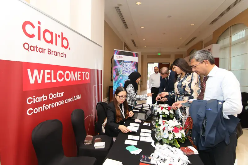 صورة أرشيفية 2 من 285 من اجتماع الجمعية العمومية والمؤتمر لفرع معهد Ciarb في قطر، 10 مايو 2023.