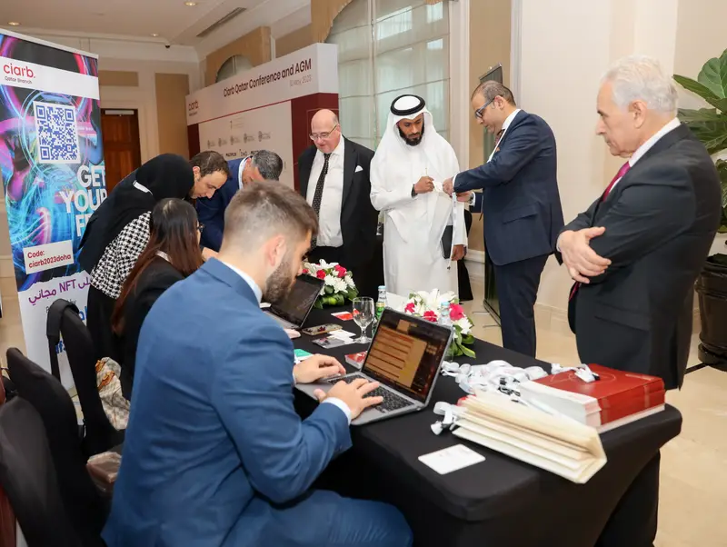 صورة أرشيفية 8 من 285 من اجتماع الجمعية العمومية والمؤتمر لفرع معهد Ciarb في قطر، 10 مايو 2023.