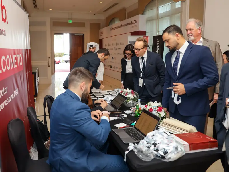 صورة أرشيفية 34 من 285 من اجتماع الجمعية العمومية والمؤتمر لفرع معهد Ciarb في قطر، 10 مايو 2023.