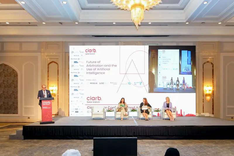 صورة أرشيفية 108 من 285 من اجتماع الجمعية العمومية والمؤتمر لفرع معهد Ciarb في قطر، 10 مايو 2023.