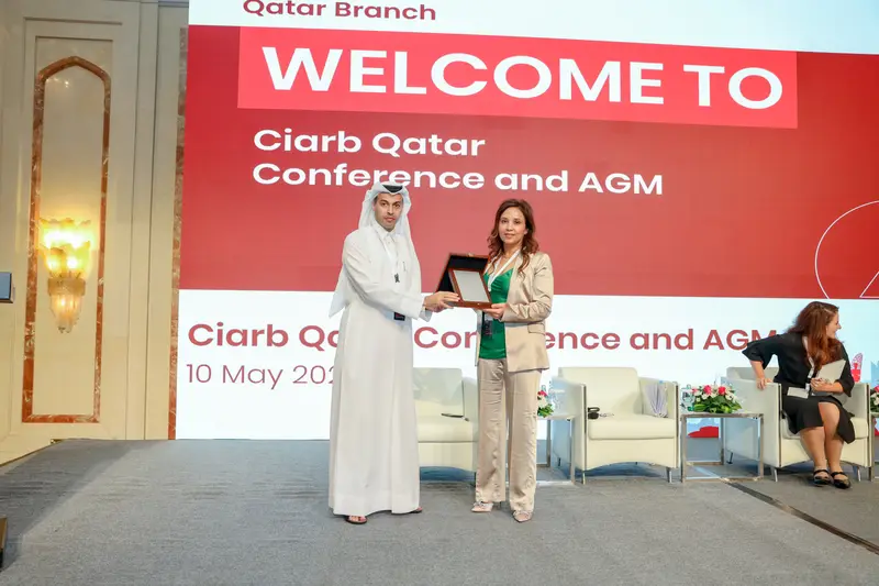 صورة أرشيفية 144 من 285 من اجتماع الجمعية العمومية والمؤتمر لفرع معهد Ciarb في قطر، 10 مايو 2023.