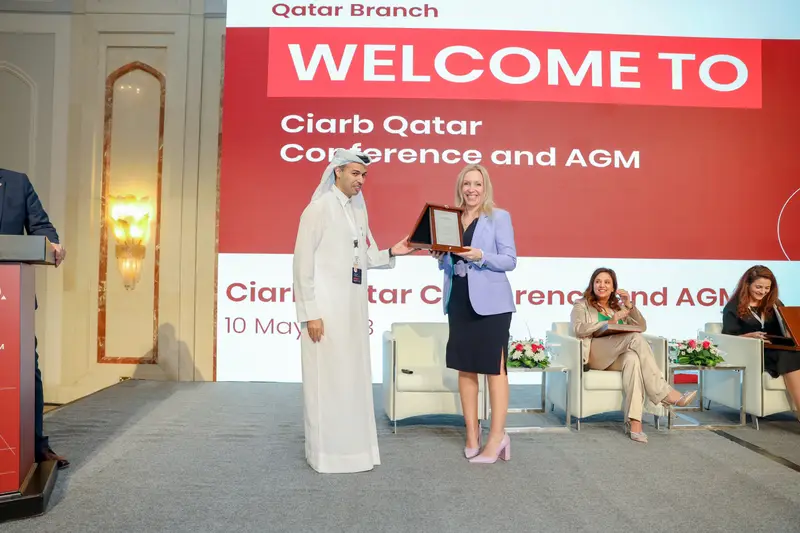 صورة أرشيفية 148 من 285 من اجتماع الجمعية العمومية والمؤتمر لفرع معهد Ciarb في قطر، 10 مايو 2023.