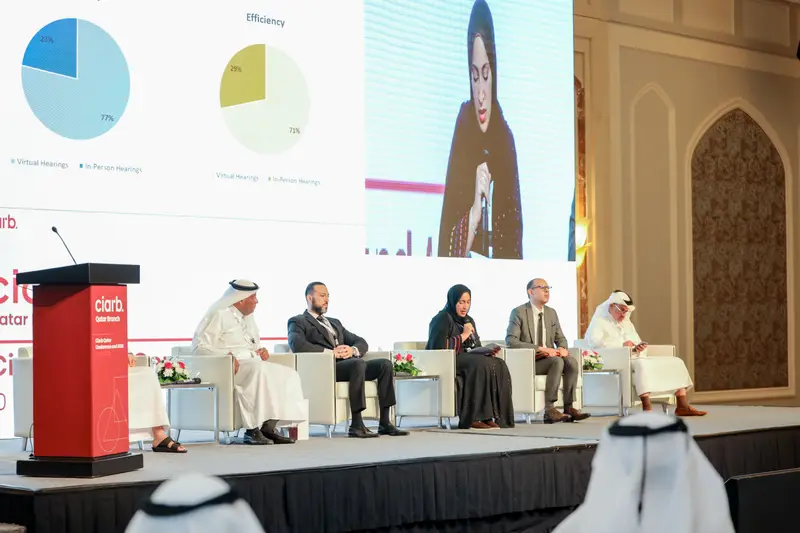 صورة أرشيفية 172 من 285 من اجتماع الجمعية العمومية والمؤتمر لفرع معهد Ciarb في قطر، 10 مايو 2023.