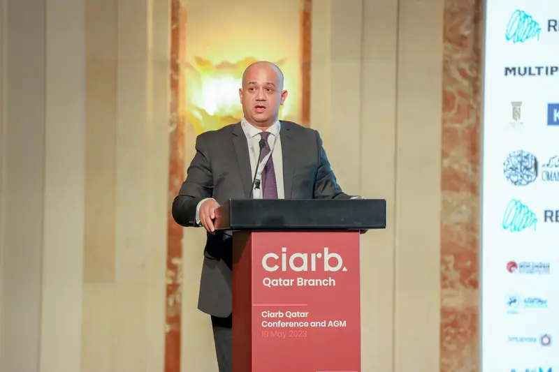 صورة أرشيفية 218 من 285 من اجتماع الجمعية العمومية والمؤتمر لفرع معهد Ciarb في قطر، 10 مايو 2023.