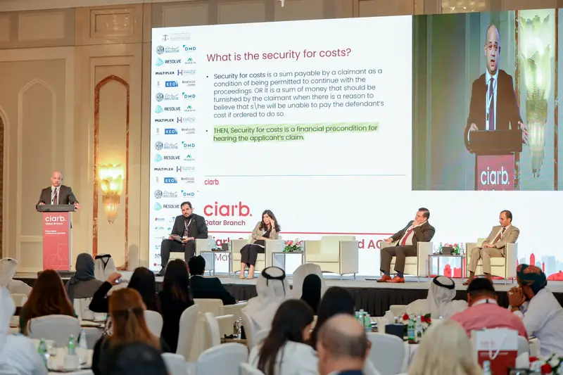 صورة أرشيفية 220 من 285 من اجتماع الجمعية العمومية والمؤتمر لفرع معهد Ciarb في قطر، 10 مايو 2023.
