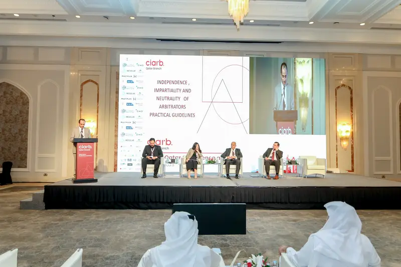 صورة أرشيفية 232 من 285 من اجتماع الجمعية العمومية والمؤتمر لفرع معهد Ciarb في قطر، 10 مايو 2023.