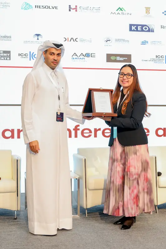 صورة أرشيفية 280 من 285 من اجتماع الجمعية العمومية والمؤتمر لفرع معهد Ciarb في قطر، 10 مايو 2023.