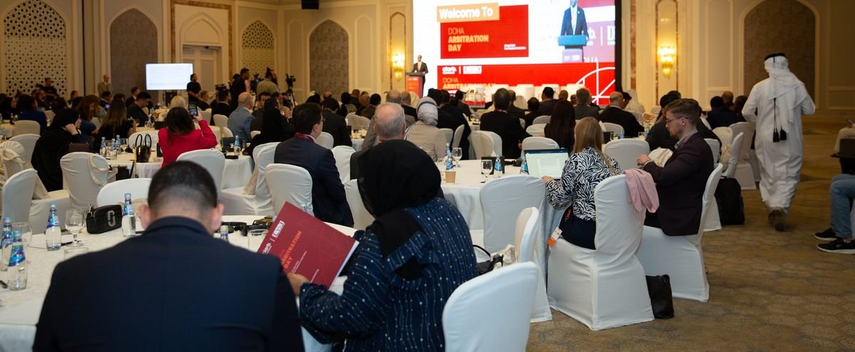 Delegates in the main hall at the 1st Doha Arbitration Day, 25 April 2024